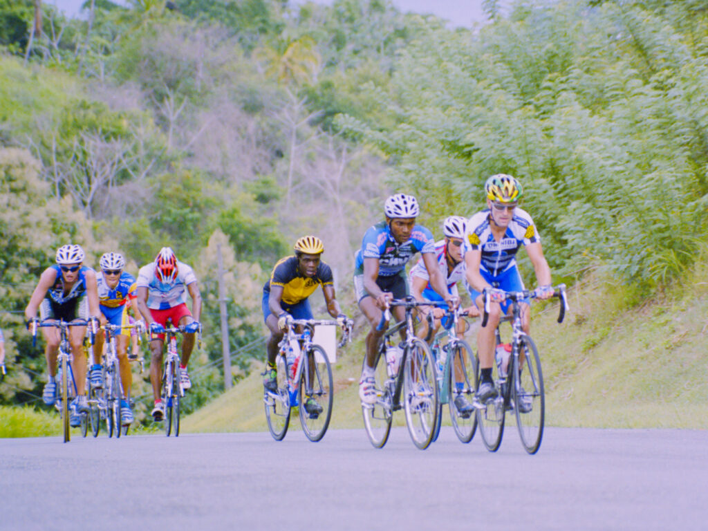 colour photo of bike racers